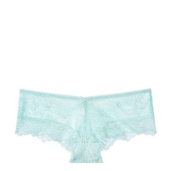 Gorgeous Floral Lace Cheeky Panty Aqua Small - Picture 1 of 4